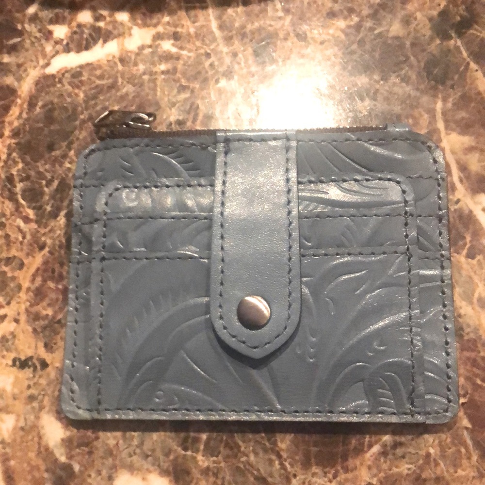 Patricia Nash brand new blue leather cardholder/small wallet